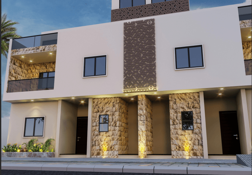 فلل الرياض — واجهة حجرية